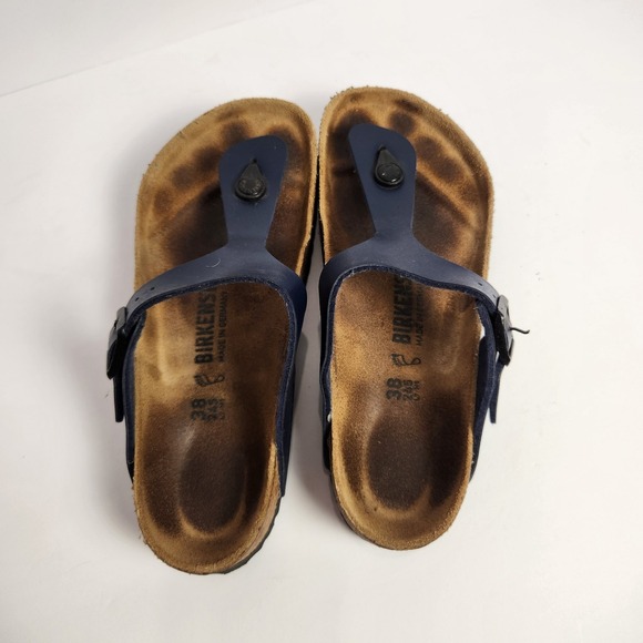 Birkenstock Gizeh Women's Casual Comfy Thong Sandals Blue Size 38 (7-7.5) - Picture 4 of 8
